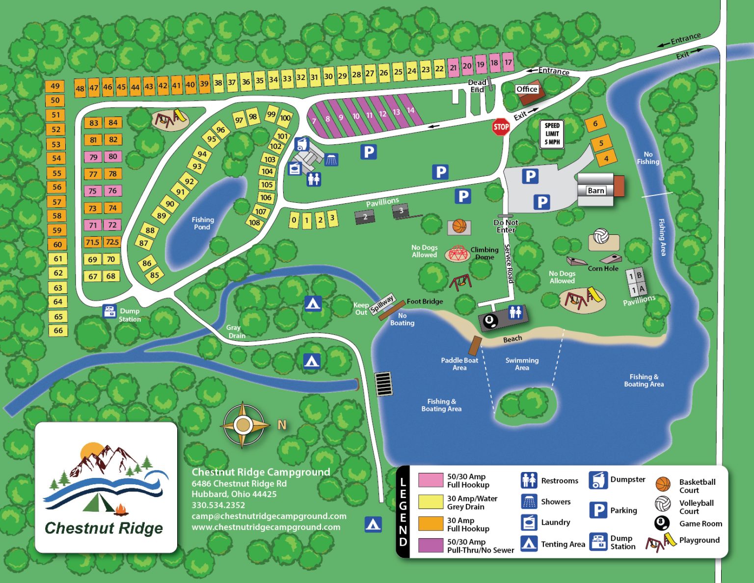 Campground Map – Chestnut Ridge Campground